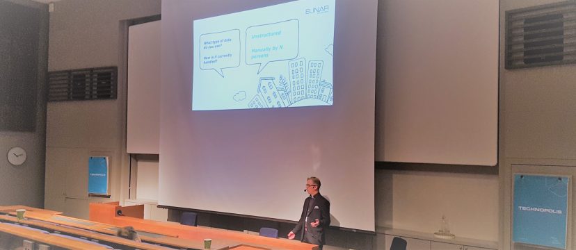 AI-event in Oulu, Petri Sysilahti speaking